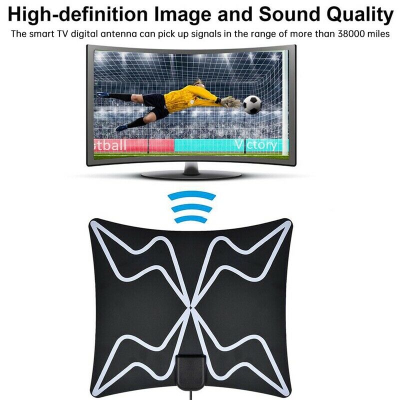4K High Gain 3800 Miles Digital TV Antenna Amplifier Booster Active Indoor AerK7