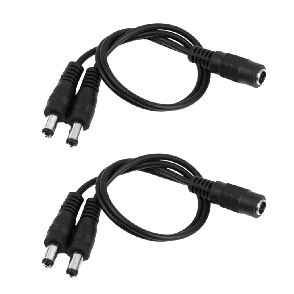 10Pcs DC Power Splitter Cable 5.5x2.1mm Female 1 to 2 Male Plug Adapter for CCTV