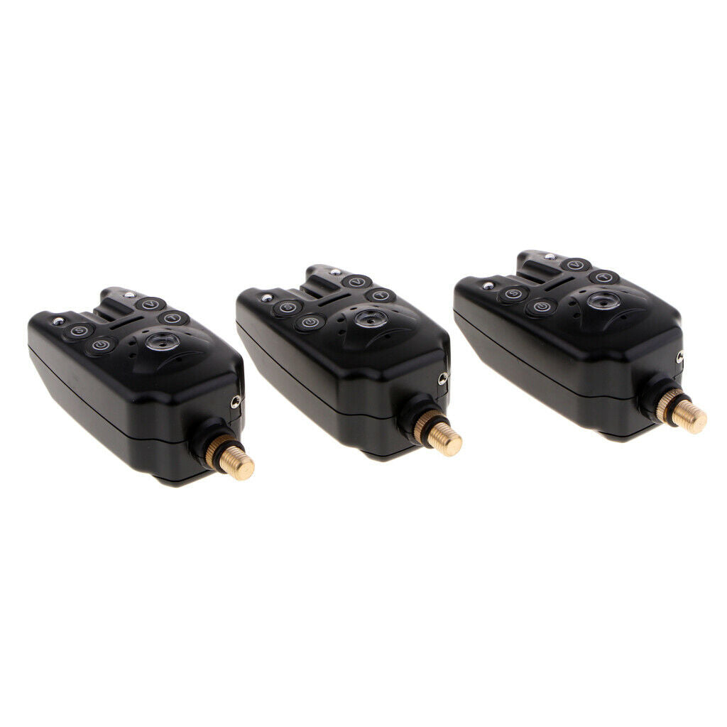 3pcs Wireless Waterproof Fishing Bite Alarms Set in case for Carp Fishing