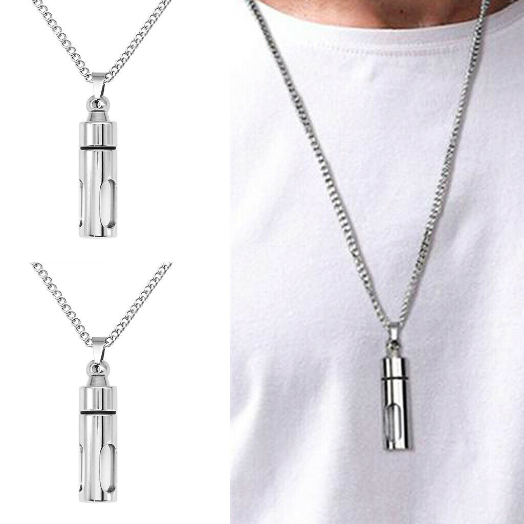 2Set Necklace Pet Urn Ashes Keepsake for Hair Perfume Memorial Jewelry