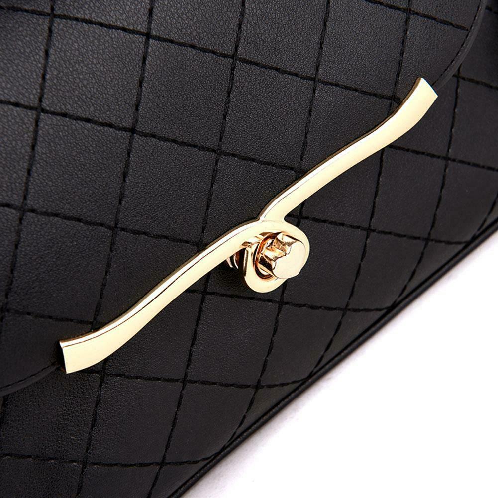 Elegant Diamond Lattice PU Handbags for Women Crossbody Shoulder Flap Bags @
