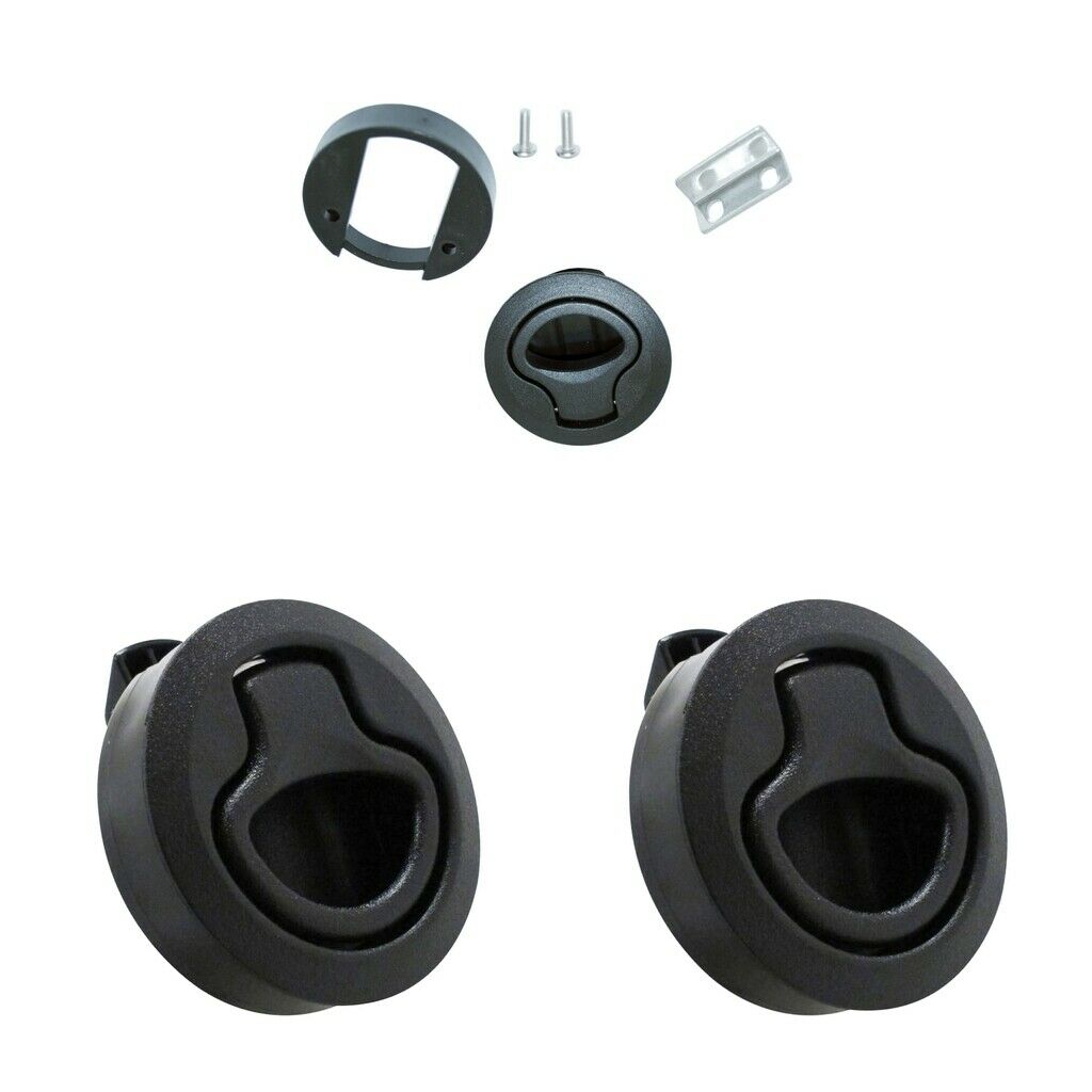 2x Nylon 2'' Flush Door Pull Locker Hatch Latch Marine Boat Lock Lift Handle