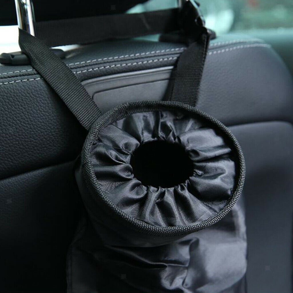 Black Car Auto Seat-back Garbage Litter Trash Hang Bag Container Organizer