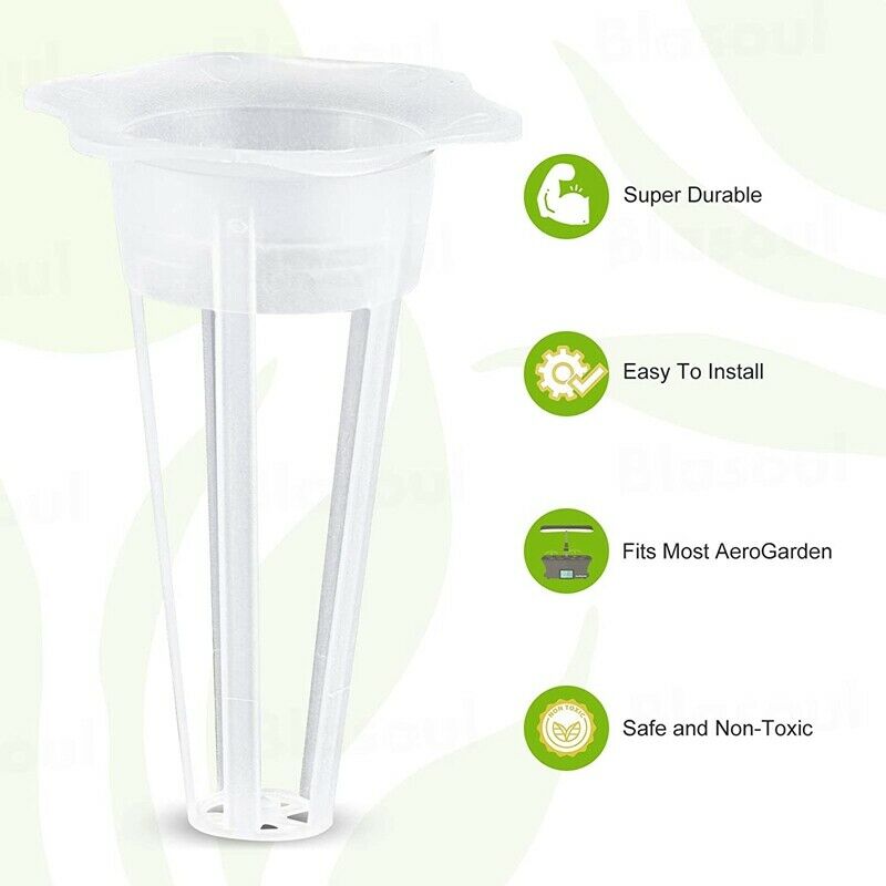 50 Plant Baskets, Pod-Shaped Plastic Slotted Net Plant Cups, Suitable for AeF8T7
