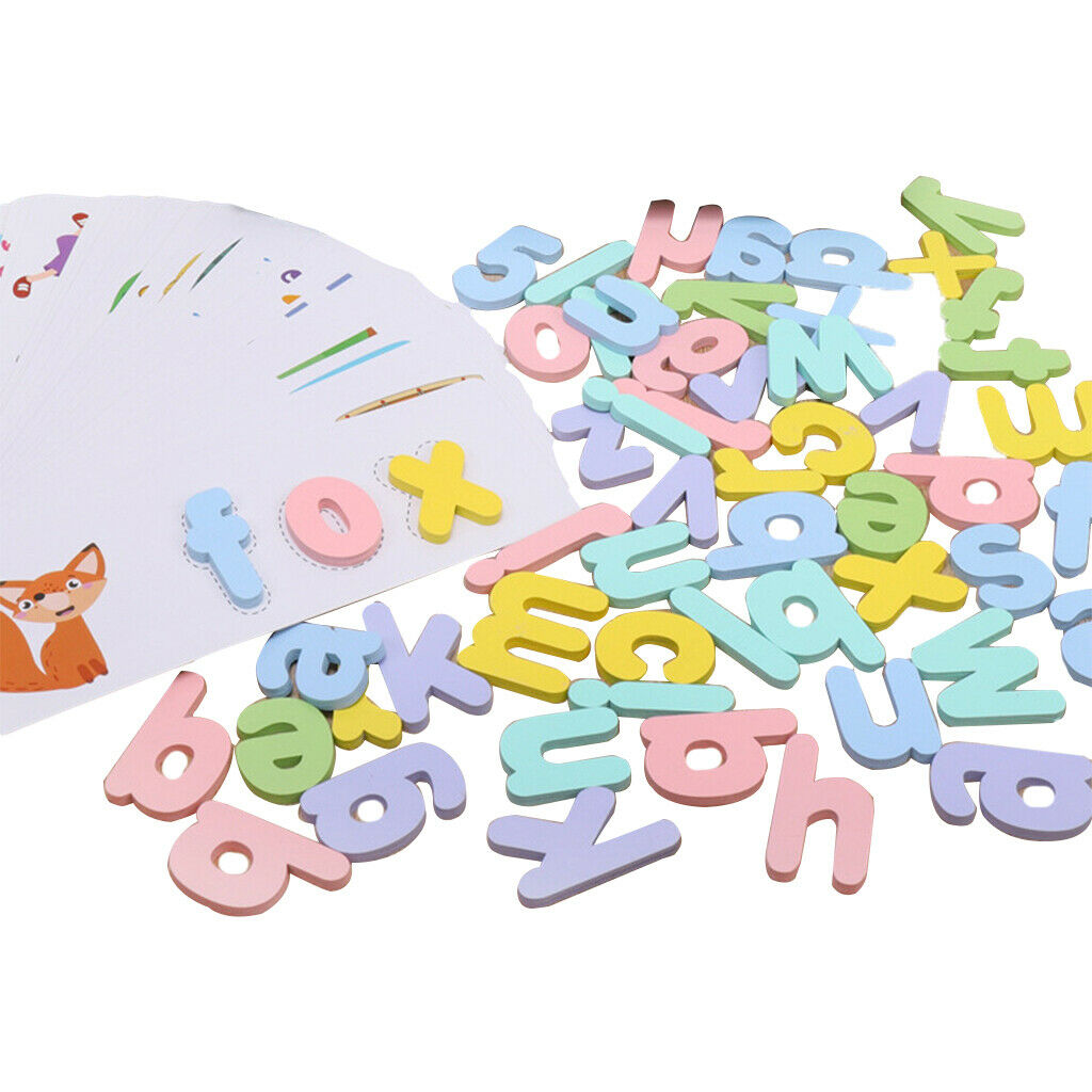 Wooden Alphabet Spelling Word Game Teaching Aids Motor Skill Toys for Kids