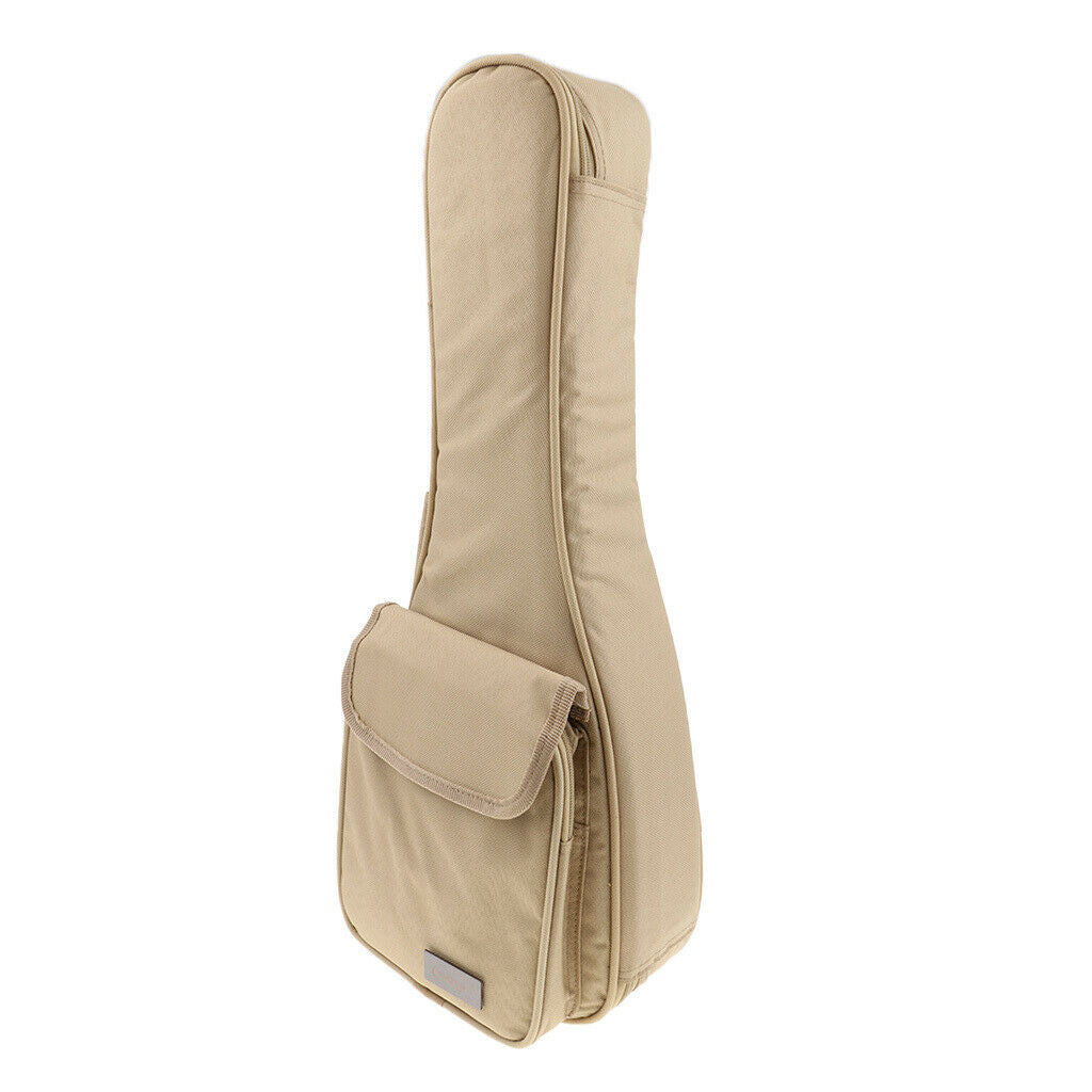 Thicken Adjustable Ukulele Gig Bag Uke Case Padded Carry Bag 21inch Khaki