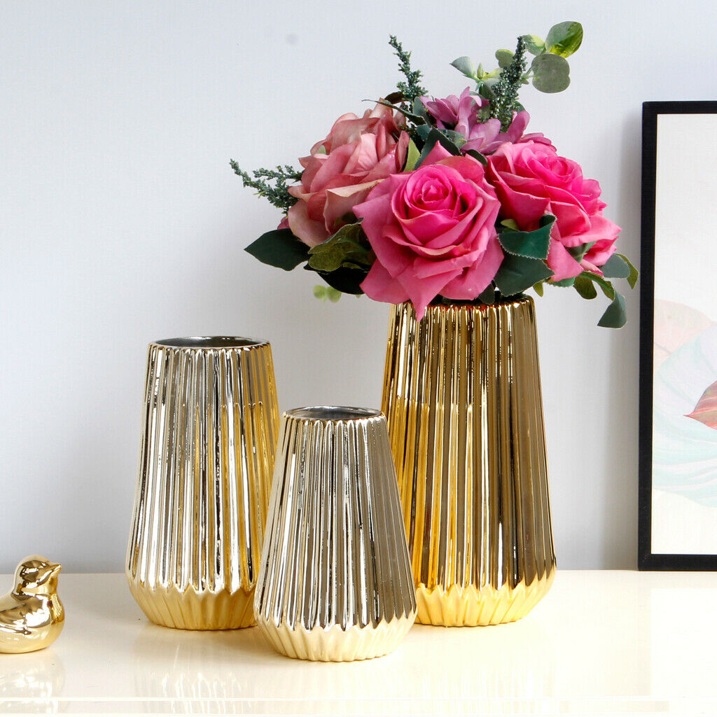 Flower Ceramic Vase Decorative Centerpiece for Home Office Wedding Party, 2.2 X