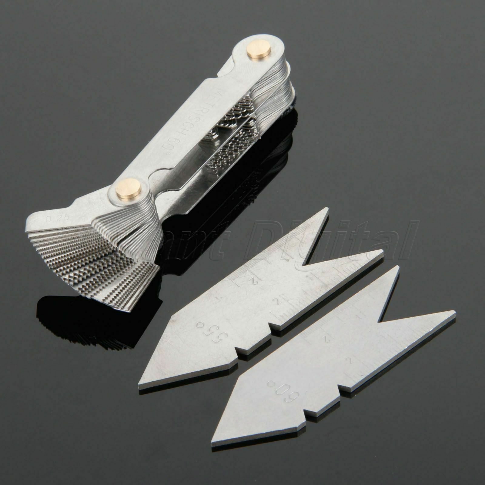 New Thread Measuring Gauge Centering Gauge 55&60° Inch & Metric Measuring Tool