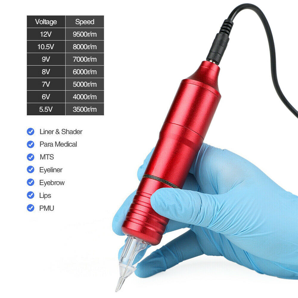 Rotary Tattoo Pen Rotary Tattoo Machine Tattoo Cartridges Needles Red