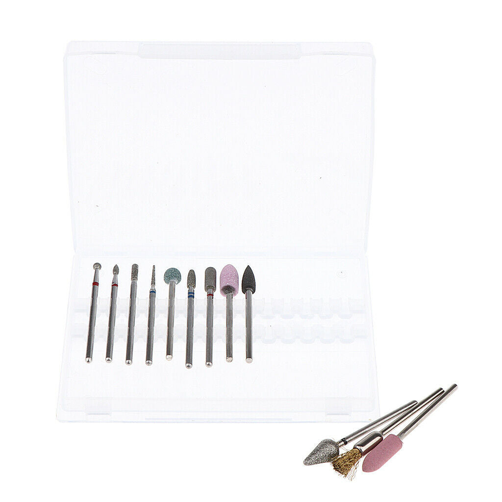 12pcs/set Cuticle Clean Nail Drill Bit File Polishing Electric Drill Bits 02