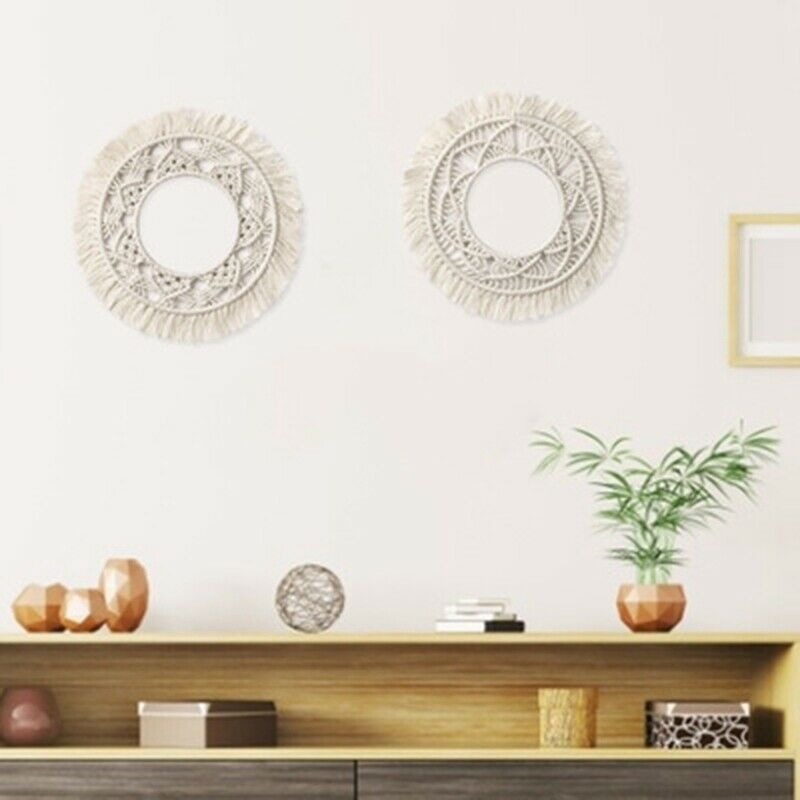 2-Piece Set Bohemian Fed Wall e Macrame Ceremony Background Wall Decor Art eF8B5