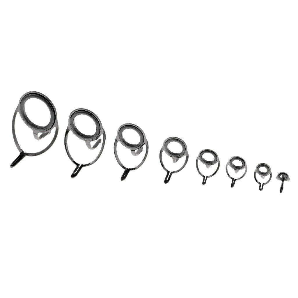 8pcs Replacement Fishing Rod Eye Ring Guide Double Leg for /Carp Rod