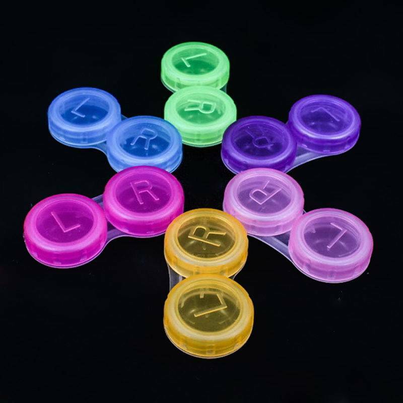 4x Portable Contact Lens Travel Holder Storage Box Mini Soaking Case Plastic USA