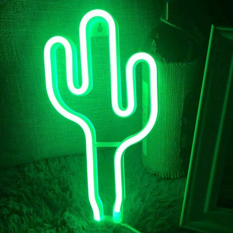 Cactus Neon Sign Light for Wall Decor USB or Battery Operated Living Room Decor