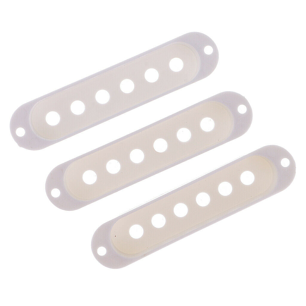 Set of 6pcs Plastic Single Coil Pickup Covers for Stratocaster Replacement