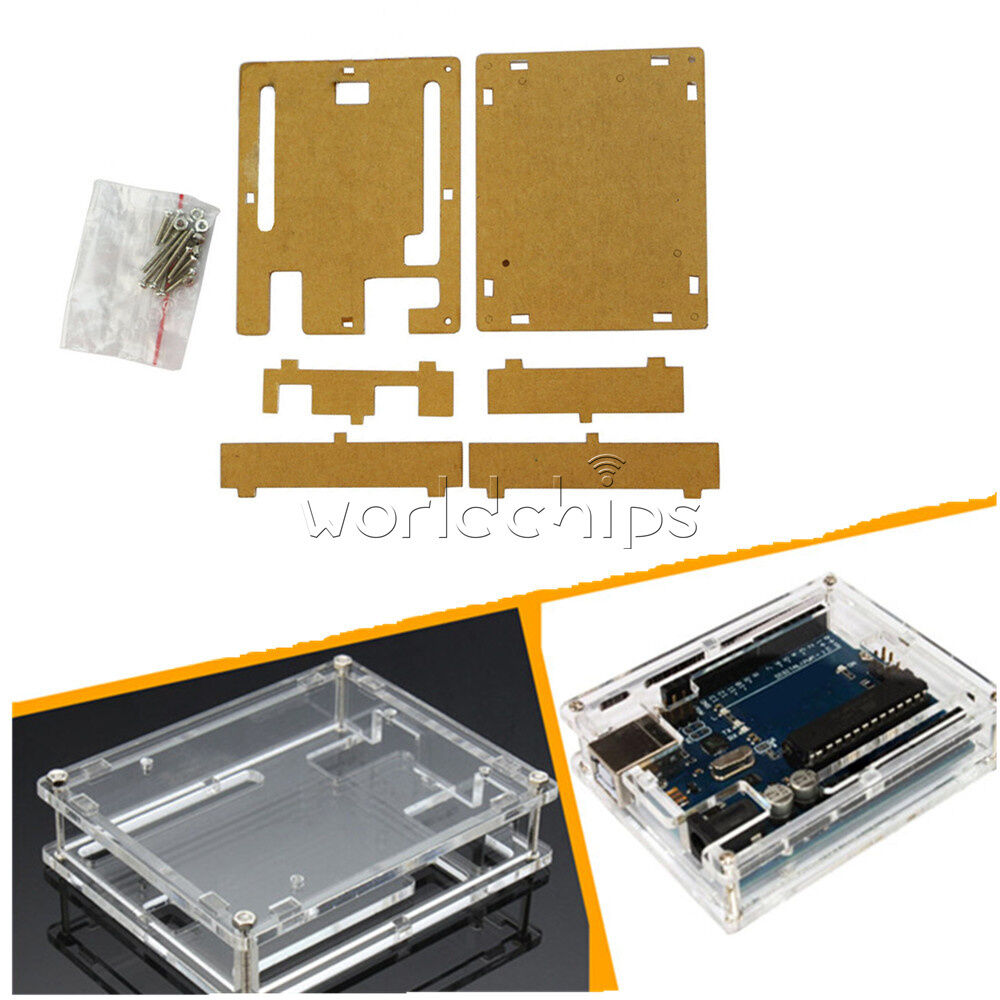 Clear Acrylic Box Enclosure Transparent Case Shell F Arduino Uno R3 Module Board