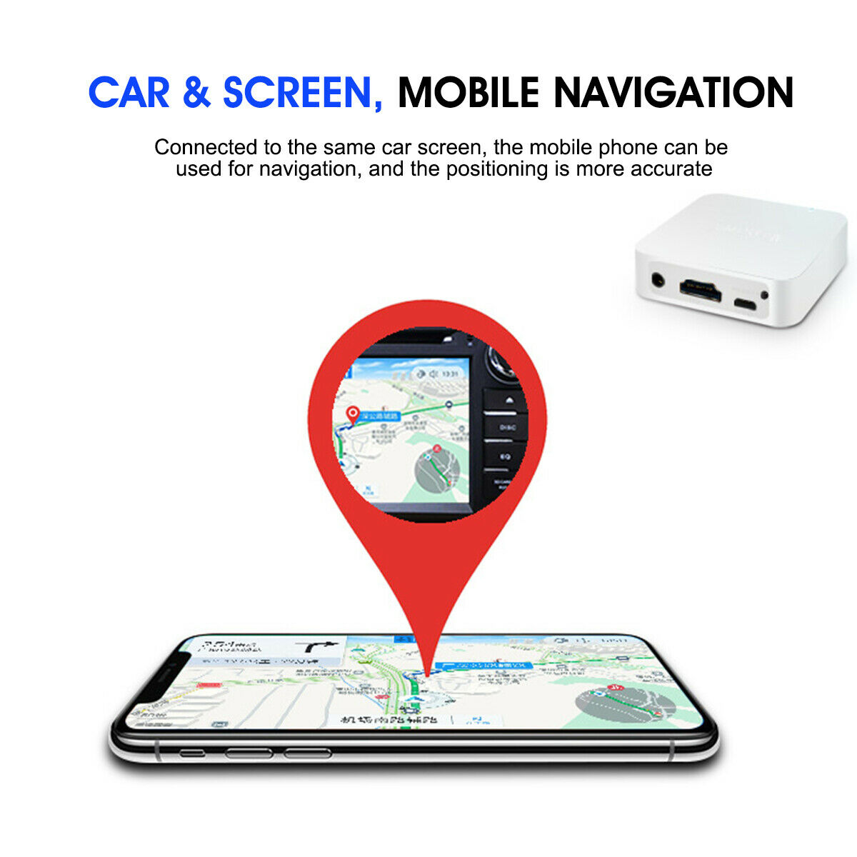 Car WiFi Display Mirror Link Box Adapter Miracast Screen Device For Android iOS