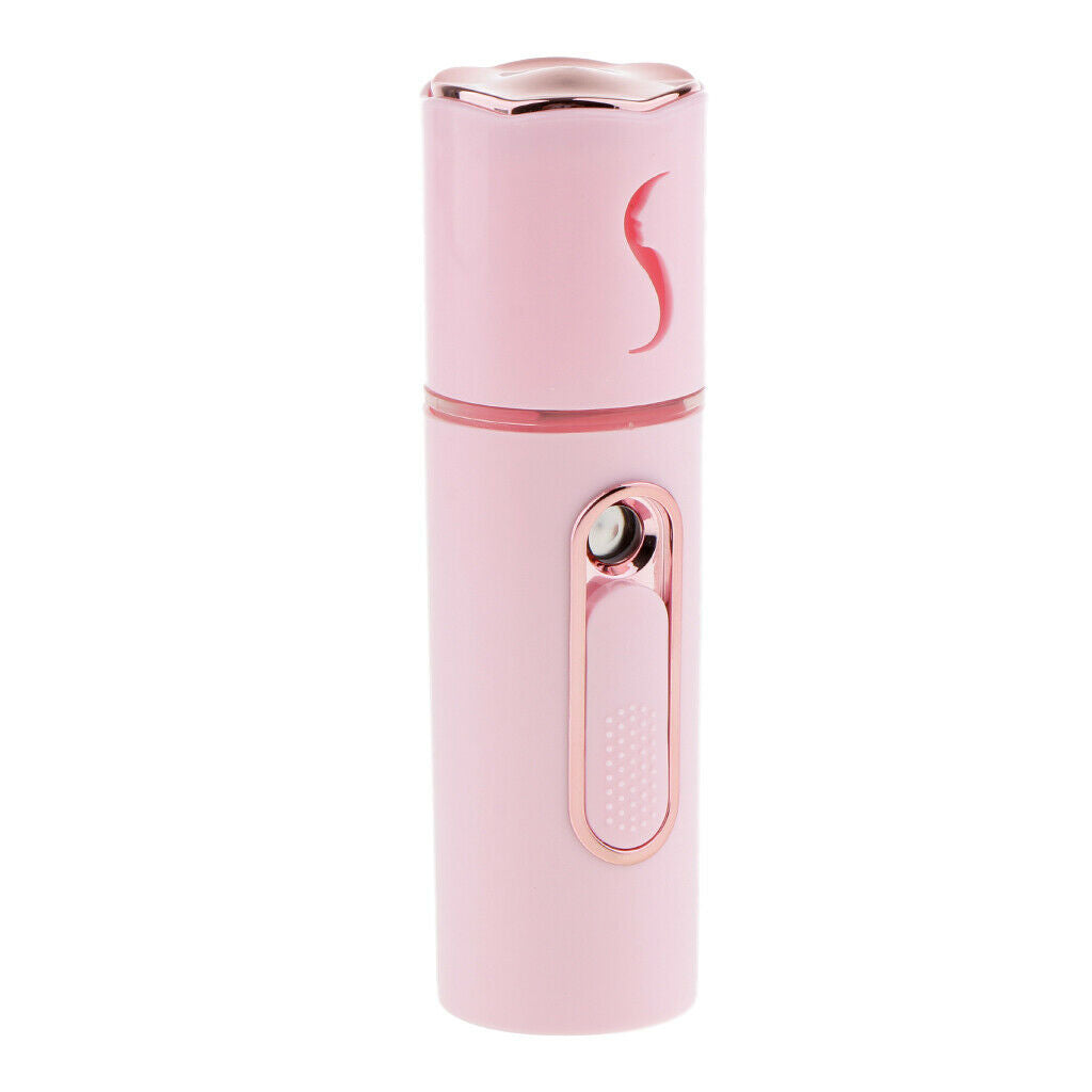 Mini Portable Pore Facial Steamer Nano Mist Cool Spray Skin Moisture Pink