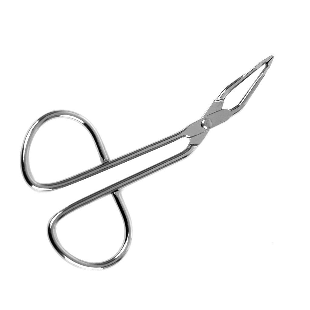 Eyebrow Hair Clamp Scissor Professional Slant Tip Hair Removal Tweezers