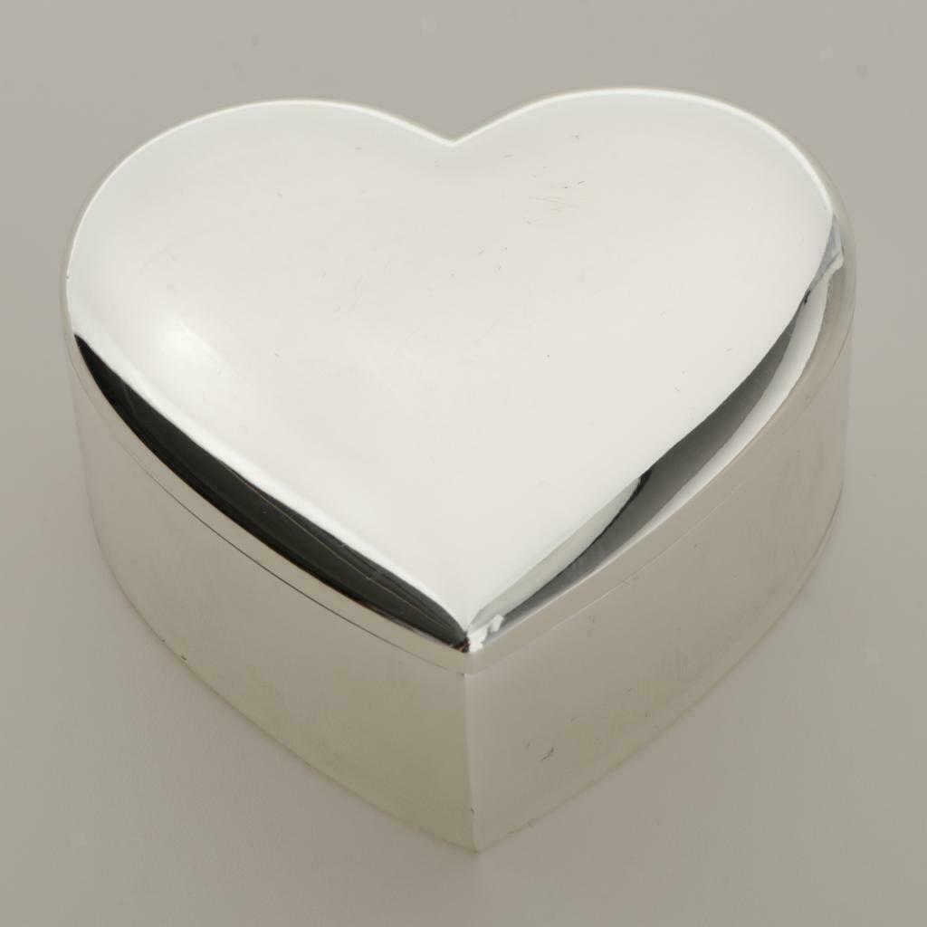 2x Luxury Heart Gift Box Couple Ring Box Pendant Trinket Jewelry Box Holder