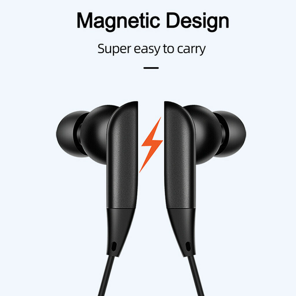 G15 Bluetooth Neckband Headphones Earphones for Sports Gym Running Black