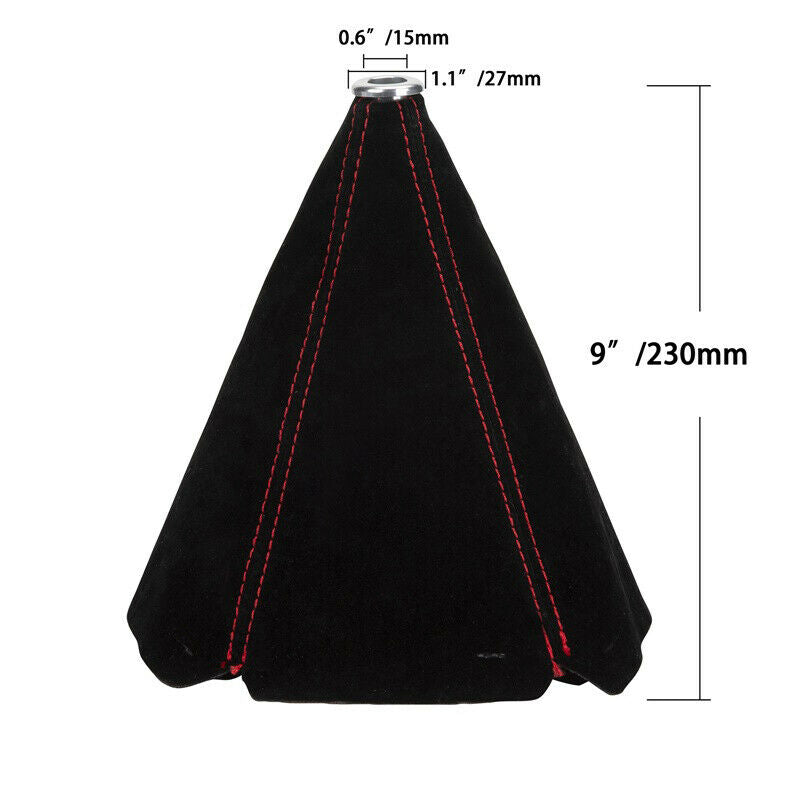 Modified Automatic Car Gear Stick Shift Knob Lever Cover Black Leather Universal