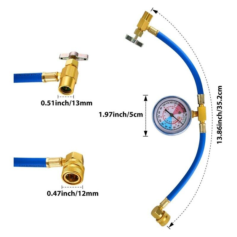 BPV31 Hose Refrigerant Valve,Piercing Tap Valve Kits U- Charging Hose RefrigerT2