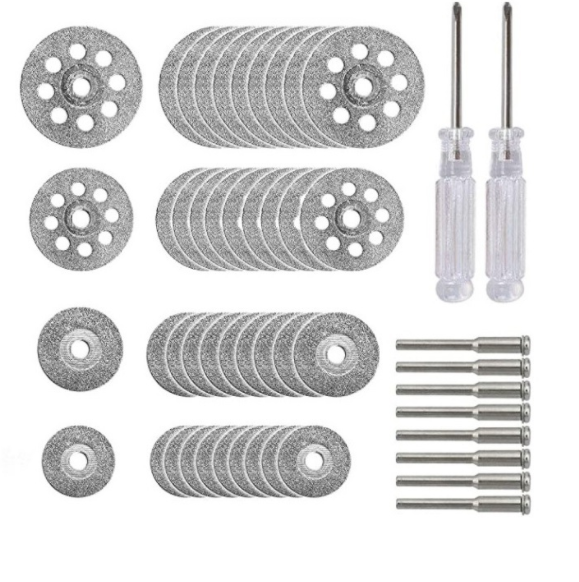 50Pc Cutting Wheel Set Mini Drill for Dremel Rotary Tool Accessories w/ Mandrel