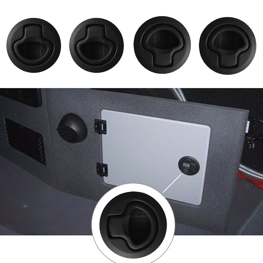 Nylon Flush Push-to-Close Lock, Non-Locking, 0.08 To 0.47 Inch Door Thickness
