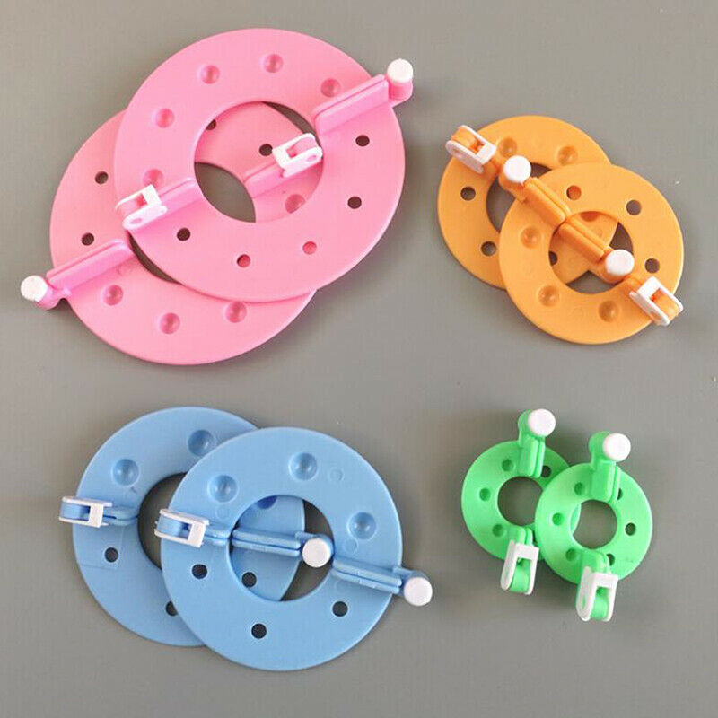 4Pcs Pompom Maker Kit Knitting Bobble 4 Sizes Plush Fuzz Ball Making Craf.l8