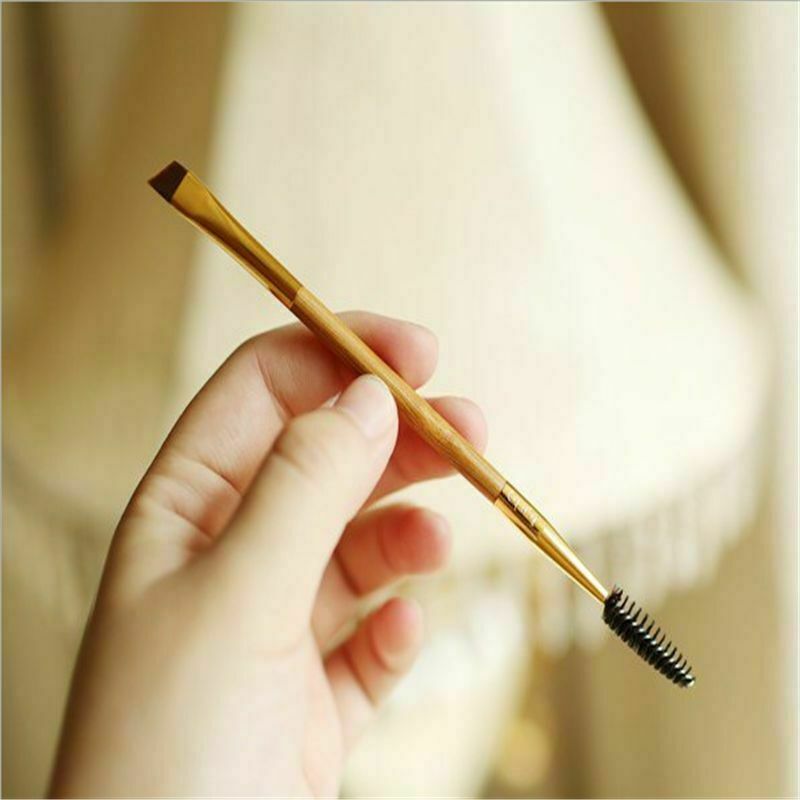 Eyebrow Double Ended Flat Angled Eyeliner Brush + Eyebrow Comb Make up Brushes