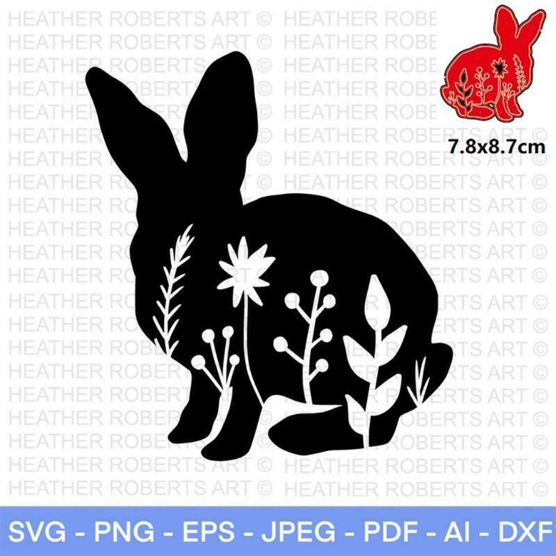 1 Pc Hollow Bunny Cutting Die Stencil for DIY Scrapbooking Paper Art Crafts