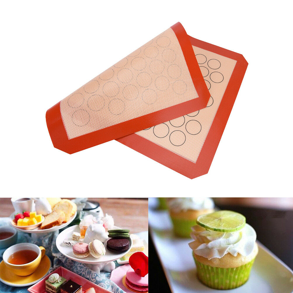 Home Non Stick Silicone Mat Baking Oven Pastry Macaron Cake Sheet Kitchen  JBDD