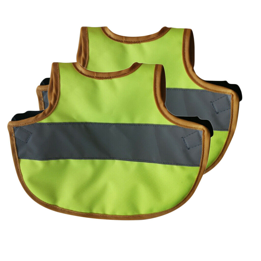 2 Pieces Breathable Pet Reflective Vest Poultry Saddle For Poultry Yellow