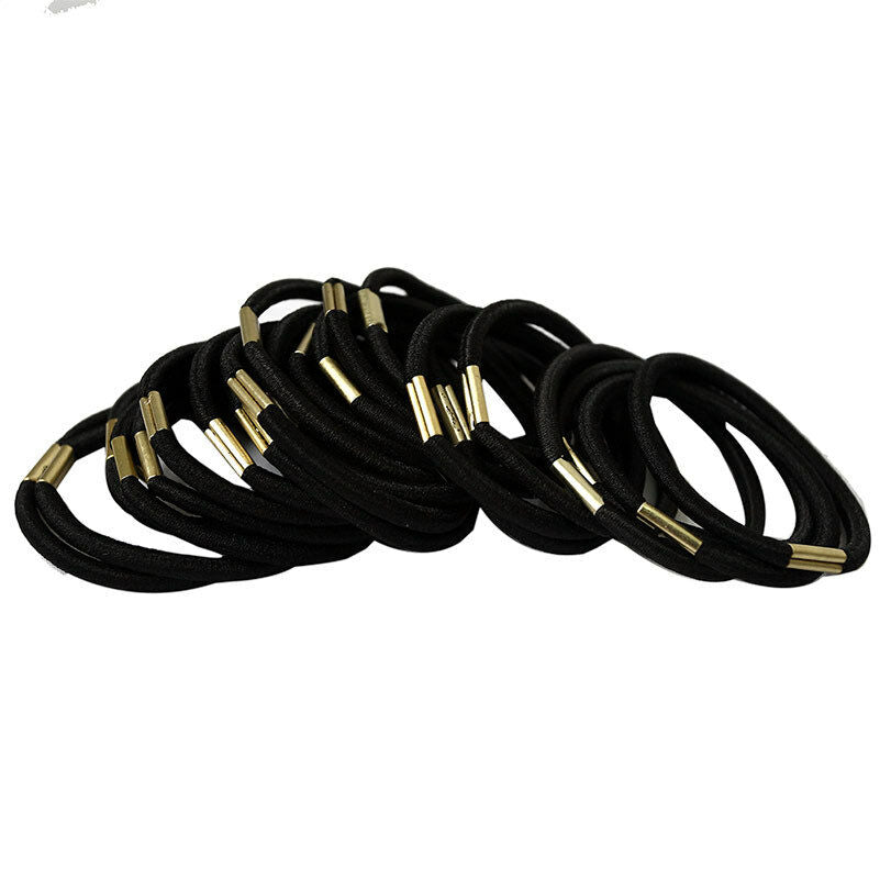 10X Women Black Elastic Hair Ties Band Ropes Ring Ponytail Holders Best Of.l8