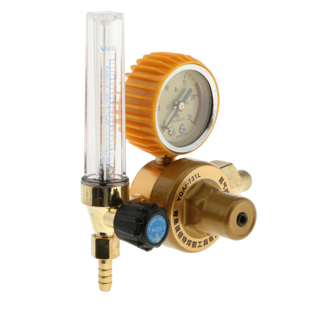 Mini Durable Brass Pressure Regulator Argon CO2 Welding Gauge Adapter Meter