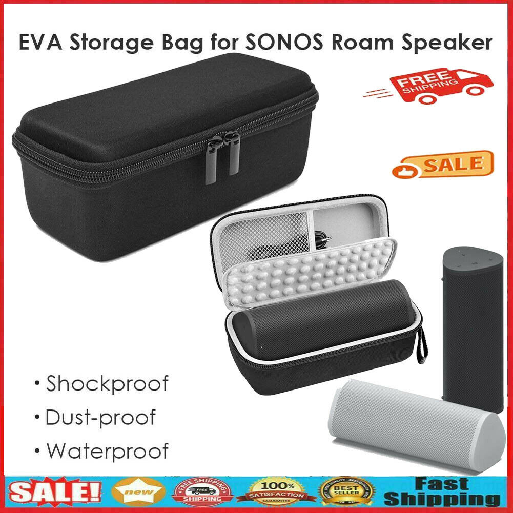 Travel Carrying Case Bag for Sonos Roam Portable Smart Speaker + Accessories