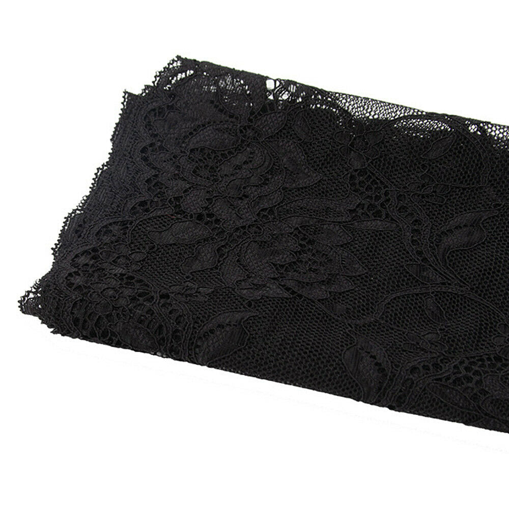 1yd 23cm Hollow Lace Fabric Nylon Silk Trim Ribbon Sewing DIY for Dress Curtain
