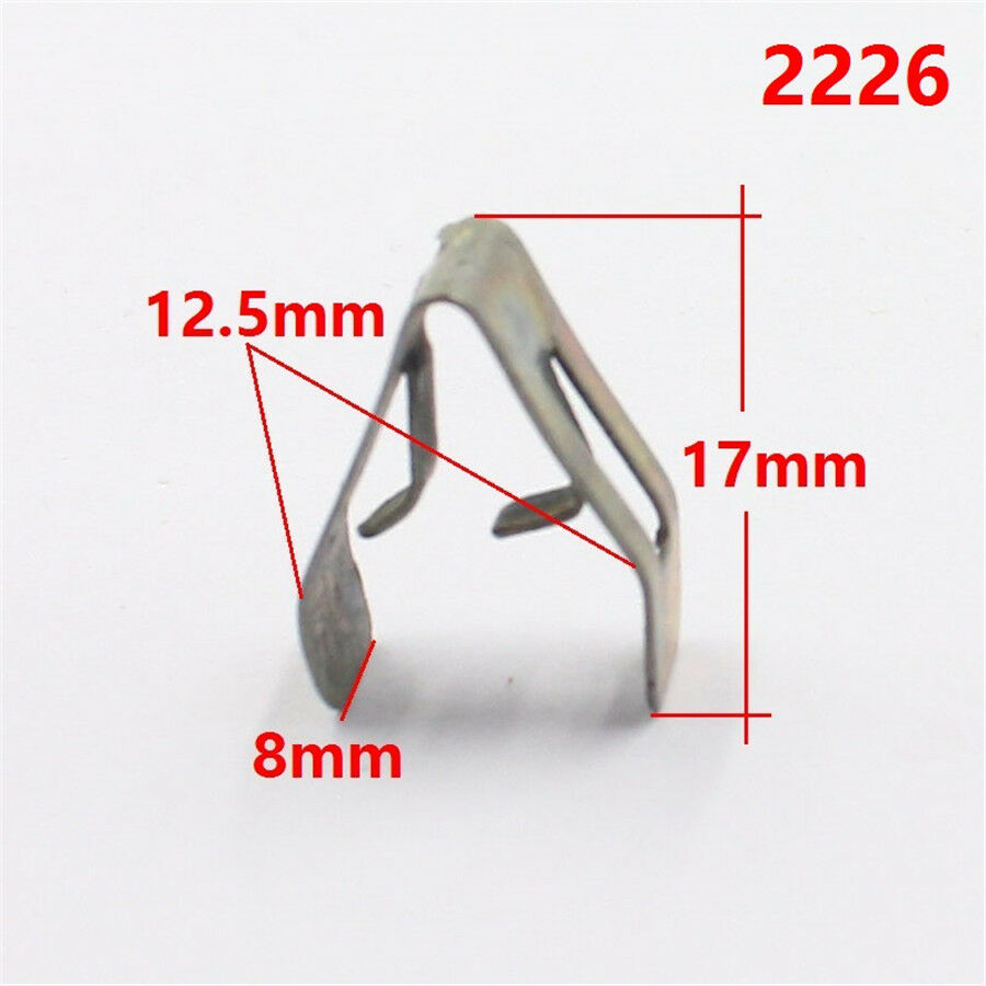 40Pcs Car Radio Dashboard DVD Metal U Cord Lock Retaining Clips Auto Fasteners