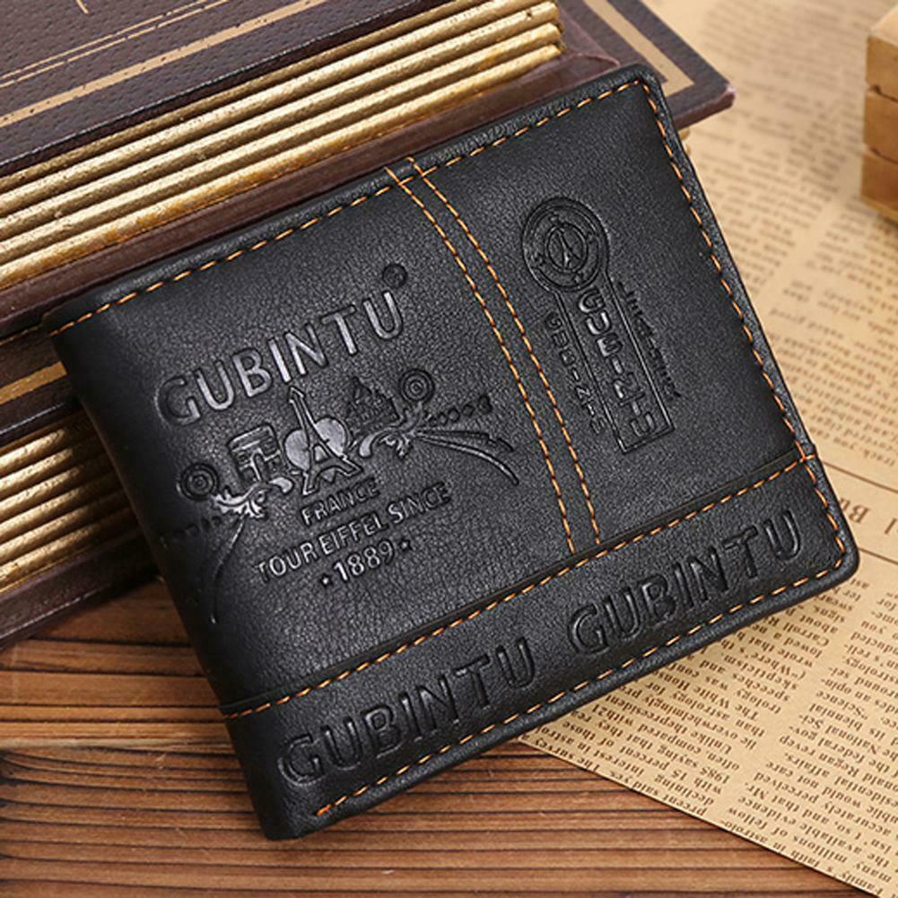 Rtreo Mens Leather Bifold Wallet Credit/ID Card Receipt Holder Coin Purse Gifts