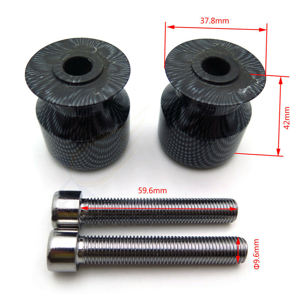 Swingarm Spools 10mm For Kawasaki Ninja 250 Zzr600 650R Z1000 Zx12R Carbon