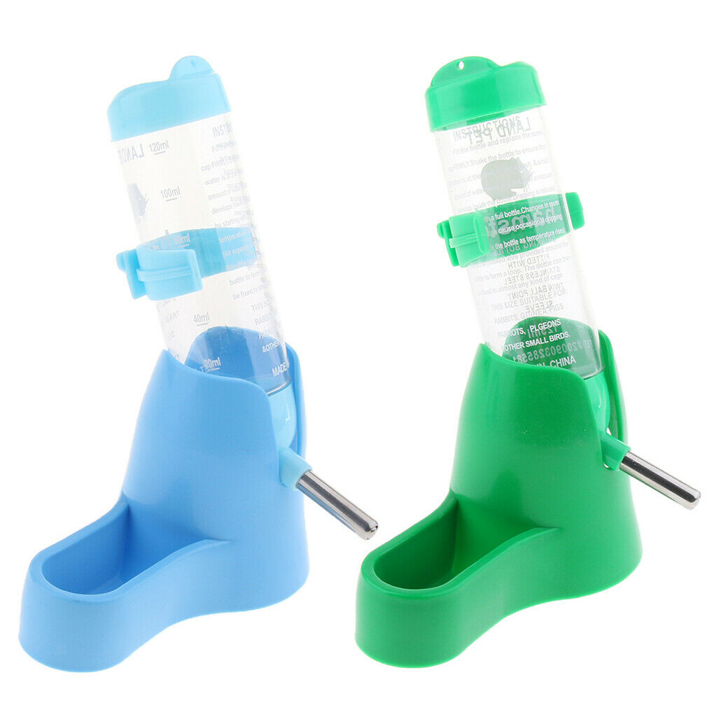 2pcs 3 IN 1 Automatic Pet Feeder Hamster Bowls Water Bottles Dispenser Bowl