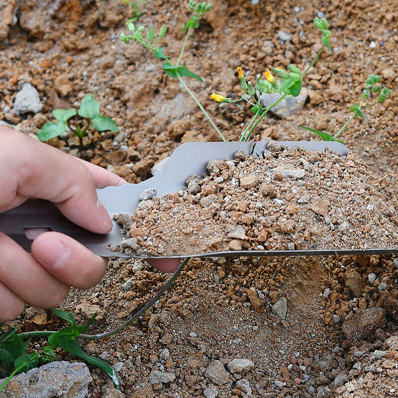 Pure Titanium Ultralight Backpacking Potty Trowel Outdoor Compact Poop Sho L NC