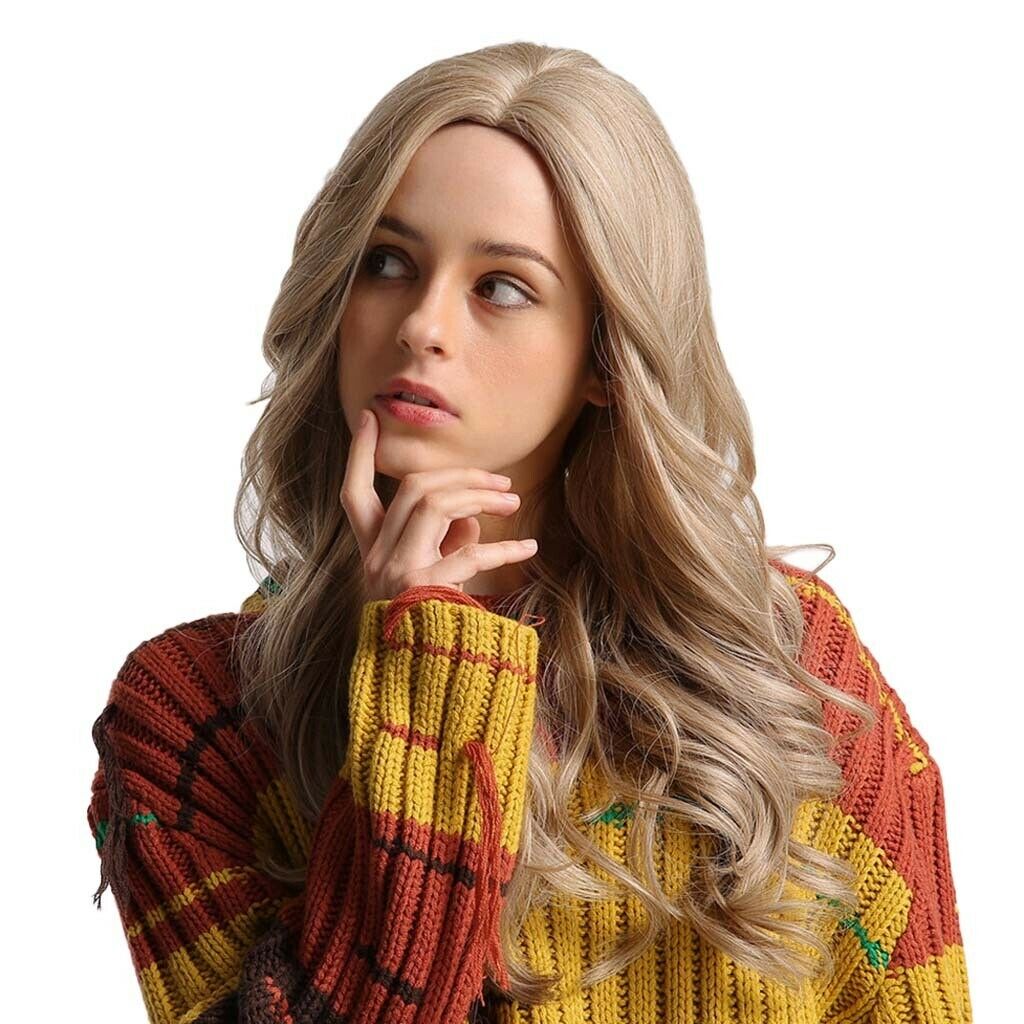 Women Long Curly Hair Full Wigs Heat Resistant Synthetic Hair Wigs 24 inch