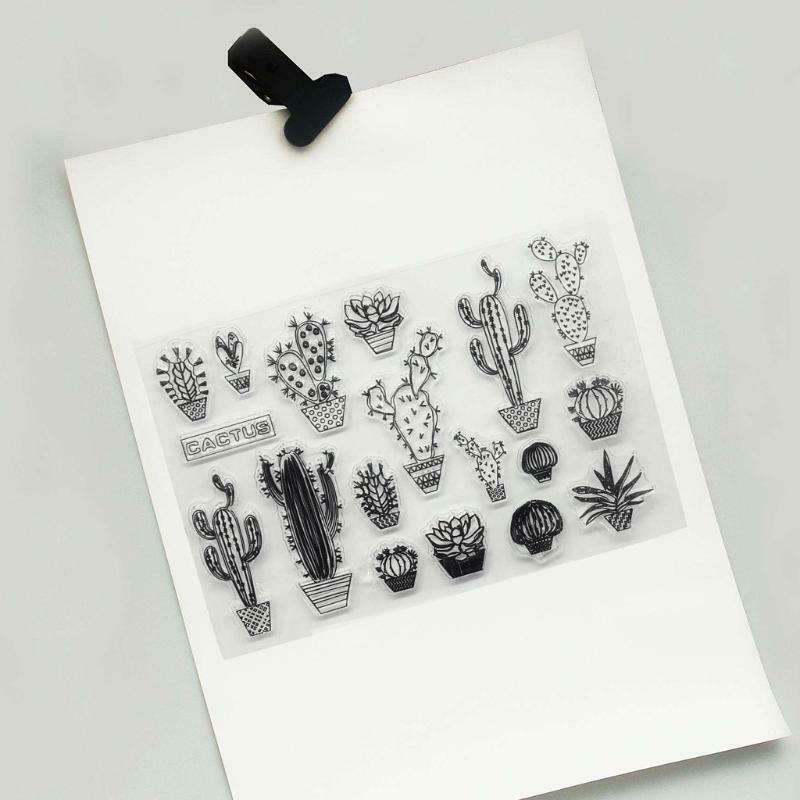 Cactus Silicone Clear Seal Stamp DIY Scrapbooking Embossing Photo Album Decor