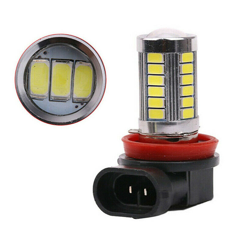 1Pc Super Bright H8/H11 33-LED White Car Fog Light Headlight Driving Lamp B_ADD