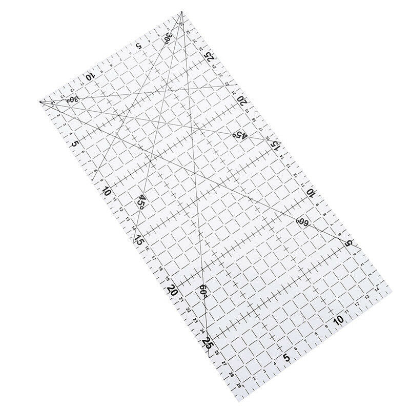 1Pc patchwork ruler quilting tools acrylic material transparent ruler scale D TL