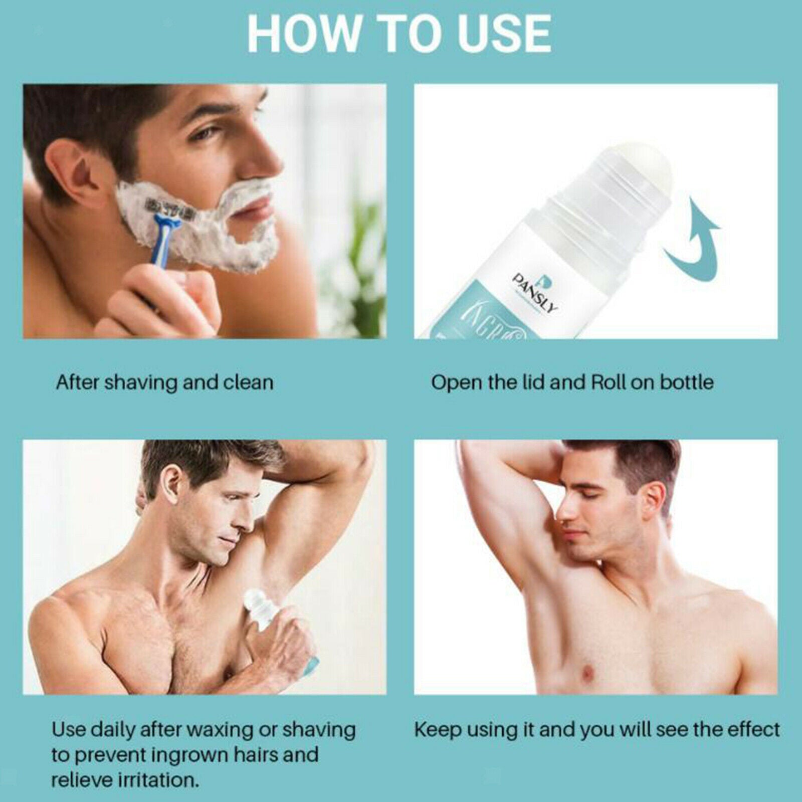 100ml 3.4 fl. oz Aftershave Serum for Men Women & Ingrown Hairs Moisturizer Burn