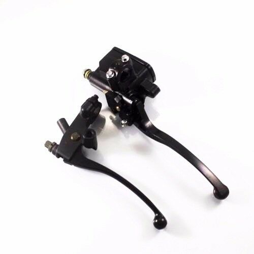 Black Motorbike 7/8" Handlebar Flame Brake Clutch Lever Cafe Racer Old School