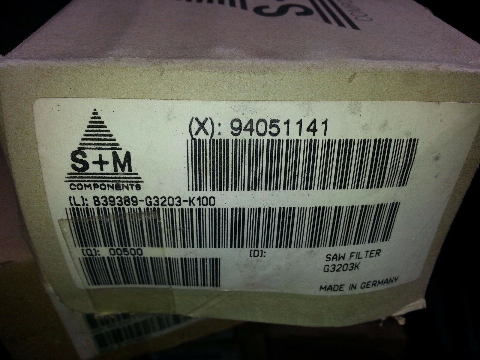 500PCS NEW G3203K SIEMENS S+M 38.900 kHZ SAW FILTER ! B39389-G3203-K100